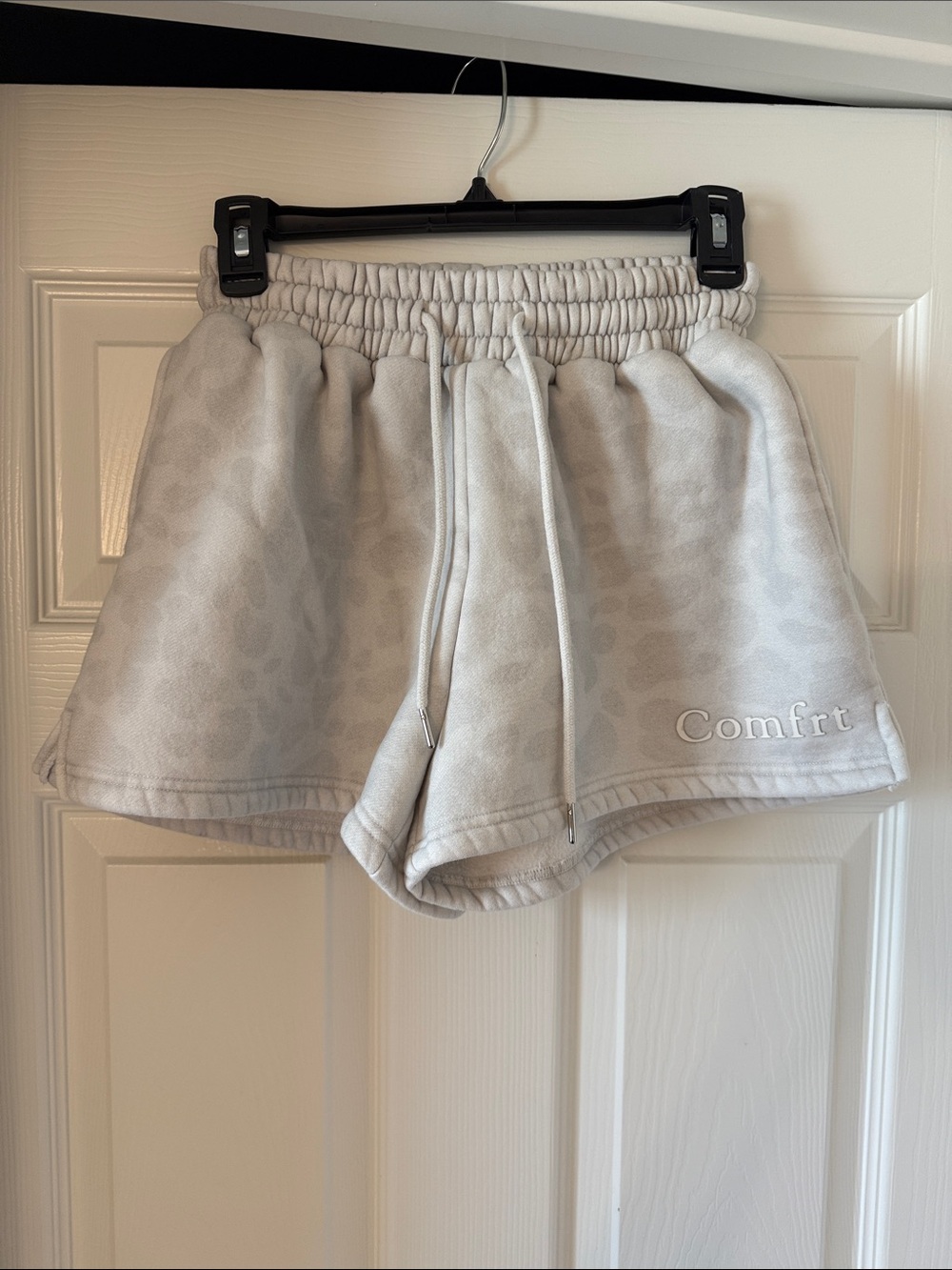 Comfrt Women's Light Gray Athletic Drawstring Shorts